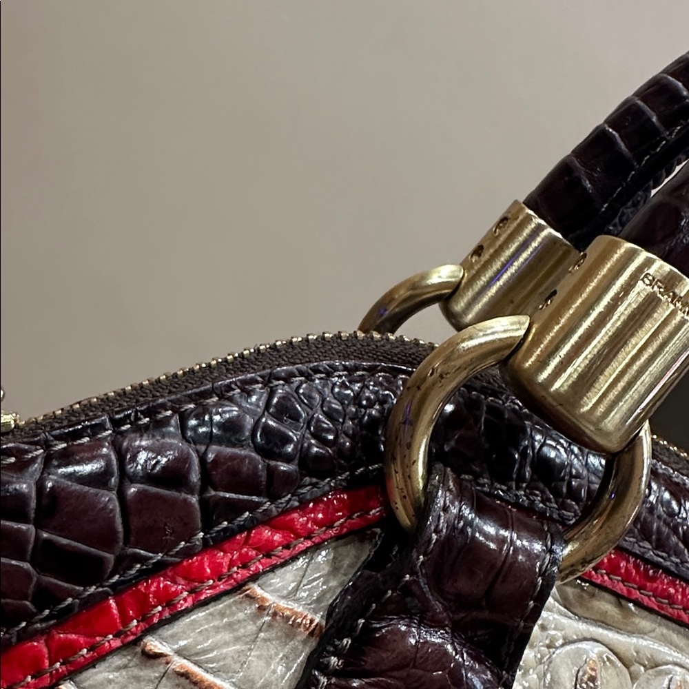 EUC Brahmin “Lisa” croc-embossed satchel - Picture 7 of 16